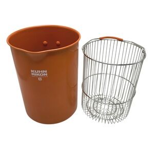 Kuhn Rikon Swiss Design Orange Asparagus Vegetable Steamer Pot & Wire Basket Set